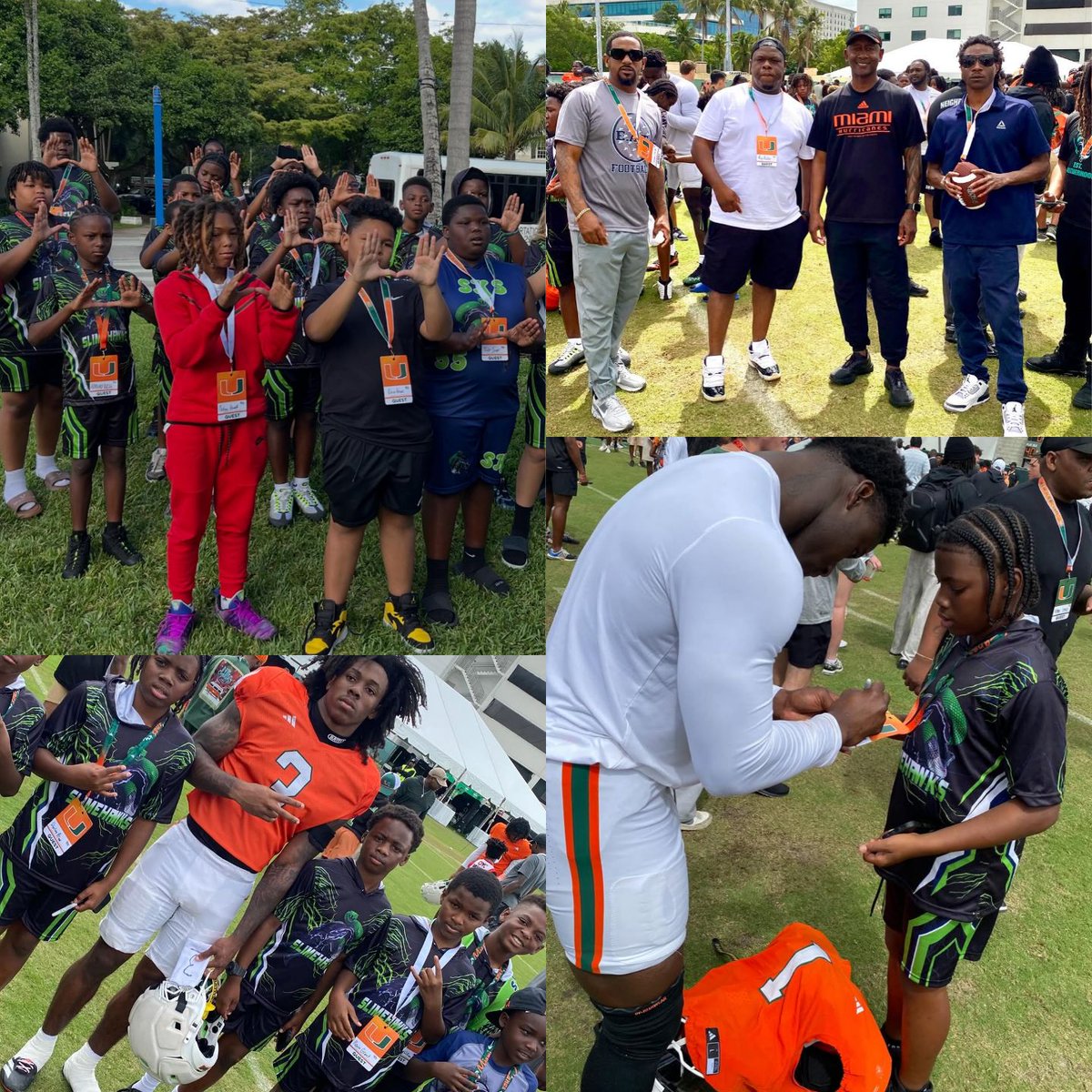 The South Kendall Seahawks got the opportunity to watch the Miami Hurricanes football practice!
Thank you UM 🙌🏾 for such a memorable experience for our boys!

For those who want to support the team, we’re raising funds to help with helmets and equipment.