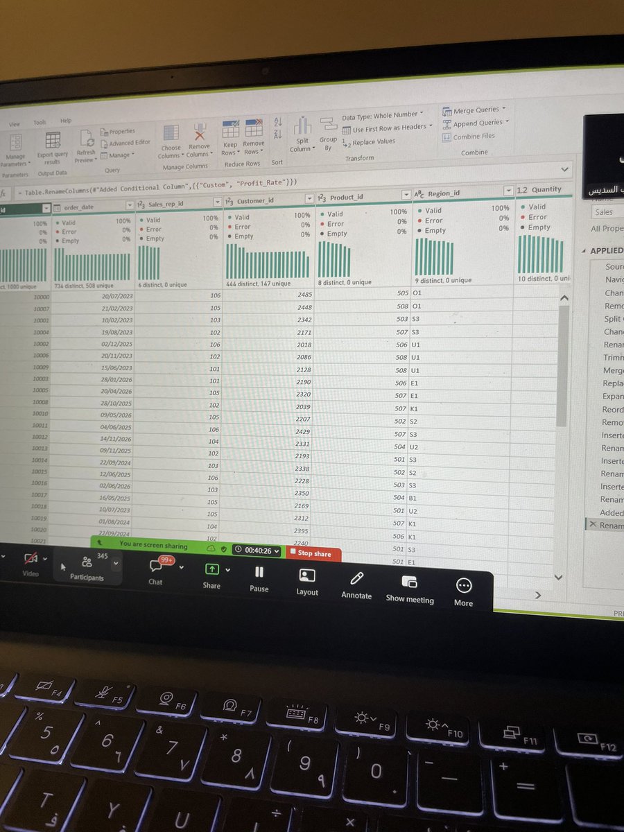 suh7003's tweet photo. اليوم الثاني من دورة تحليل البيانات باستخدام برنامج Power BI📊✨ https://t.co/LR2I9dl7DU