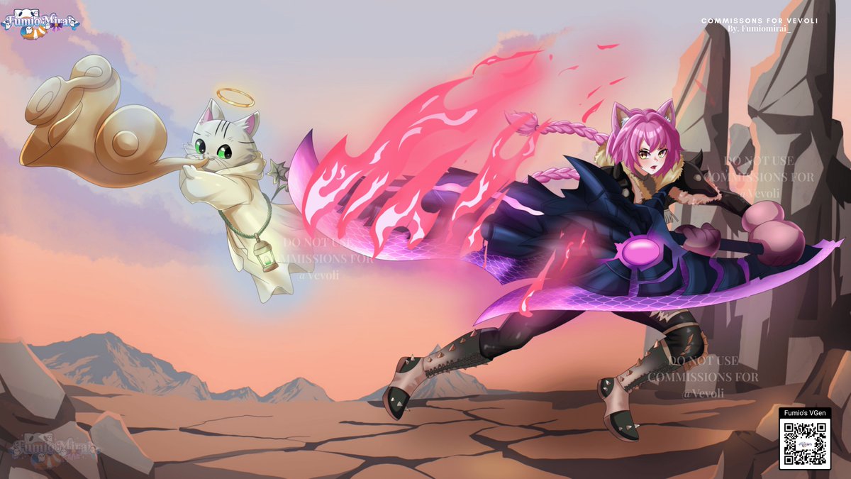 fumiomirai_'s tweet image. This is the finall resultt!!! hiihih 🫨😋 
Thank you so much for @/vevoli84 for trusting me in this illustration banner for youtube, twitch and twitter🥺🥰
Feel free to check my another project here guyss 🫨
vgen.co/FumioMirai

#vgencomms #commissions #illustrations