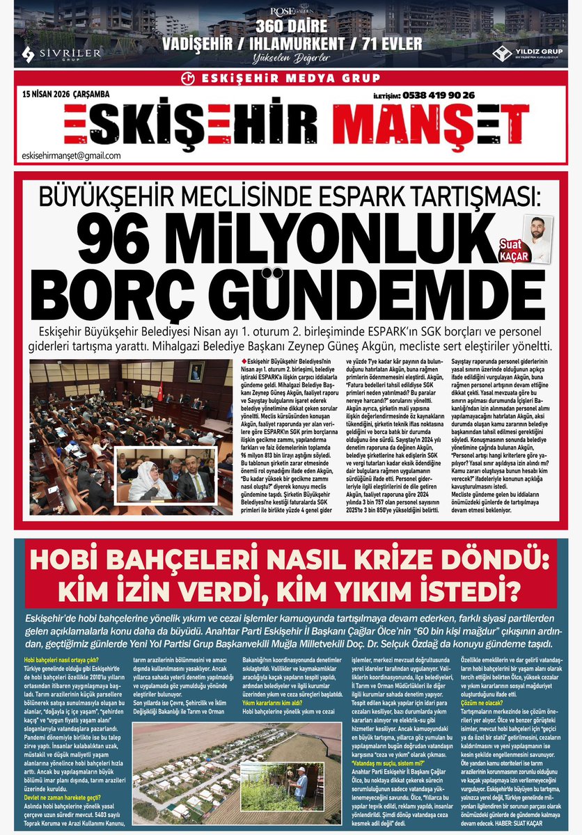 Bugünkü dijital gazetemiz…