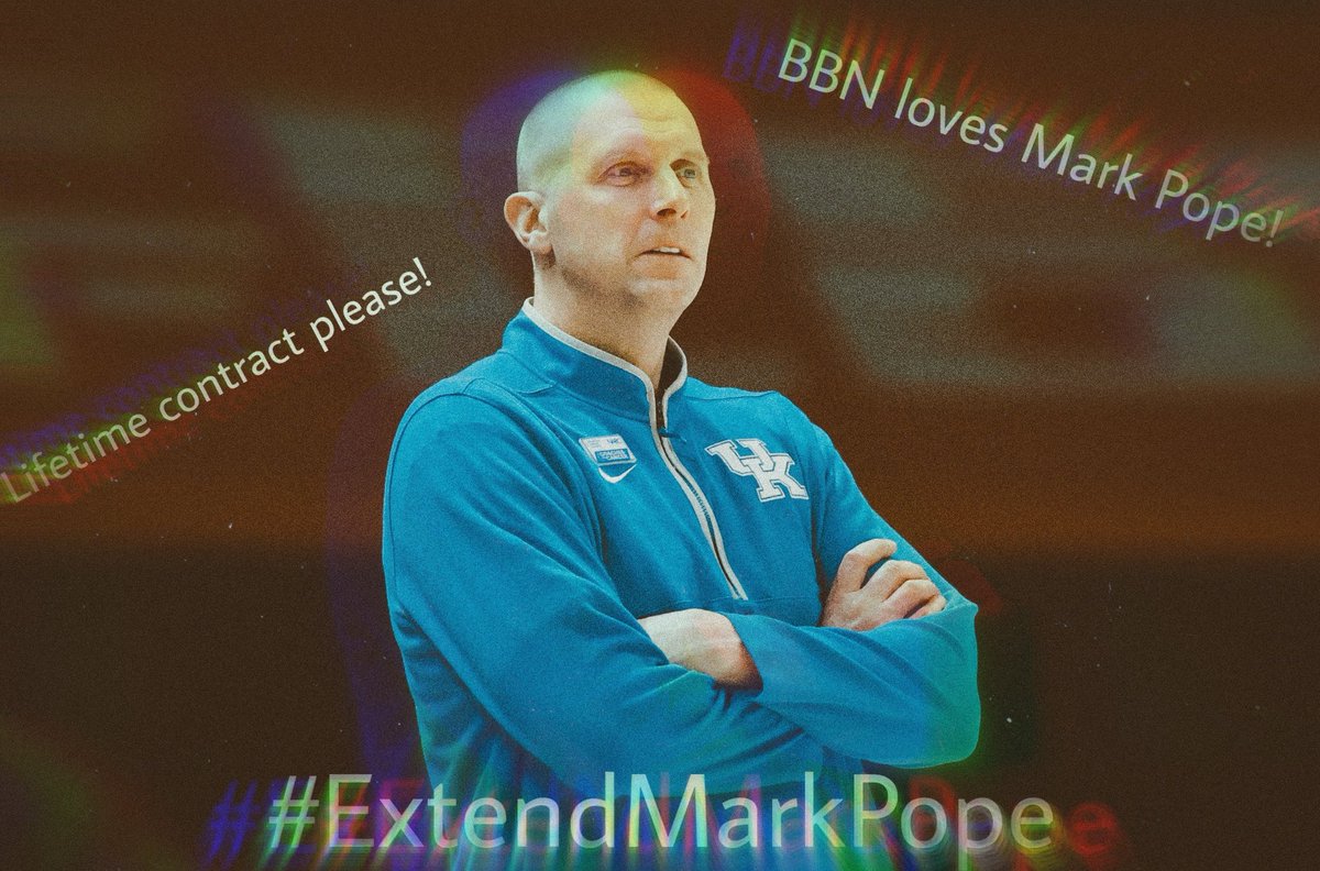 EthanHoliday2's tweet photo. I speak for ALL of BBN when I say extend Mark Pope https://t.co/DlGj1FND2t