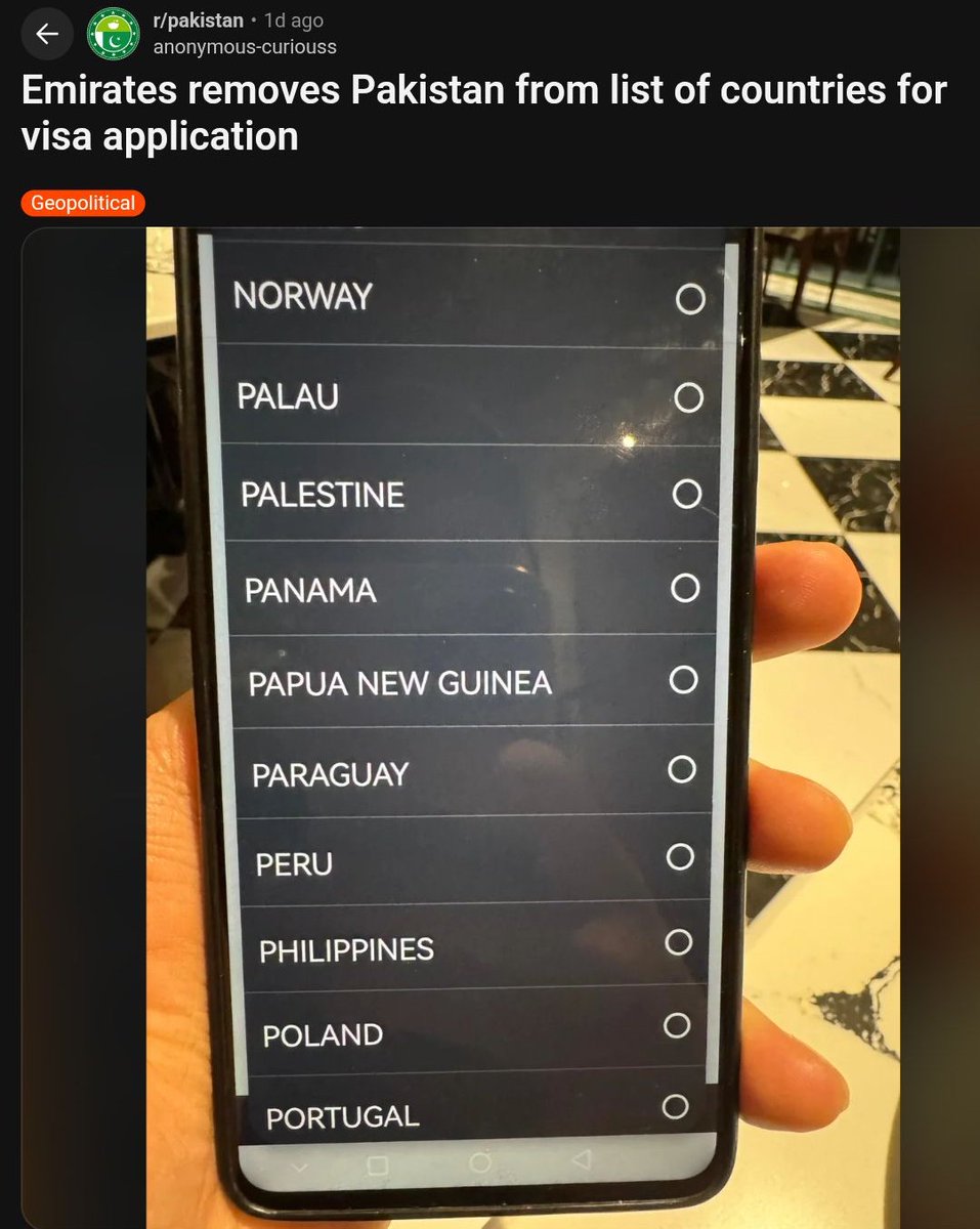 nirajmalhotra's tweet image. BIG BRAKING NEWS 

#UAE removes #Pakistan from the list of countries for visa applications.

Waiting for "Reation in UAE" #Tweets of Pakistanis now. 🤣🤣

#Panamá #Pakistán