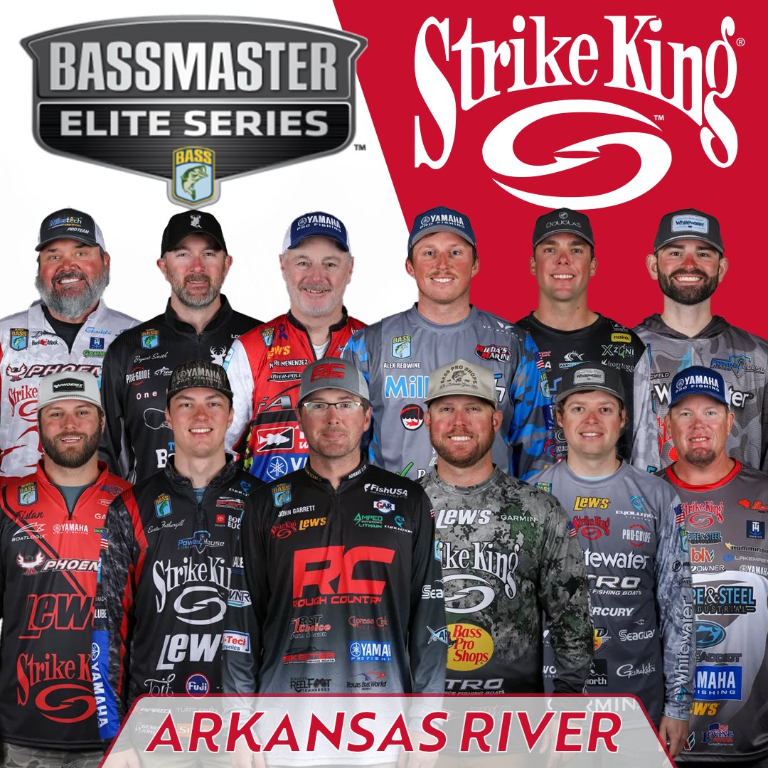 Stop #4 of the 2026 Bassmaster Elite Series kicks off TOMORROW on the Arkansas River‼️ Be sure to stay tuned tomorrow as the Strike King Pros rock the river🔥

How many of the Strike King Pros do you have in your Fantasy Fishing this week?

#strikekinglurecompany #tieoneon