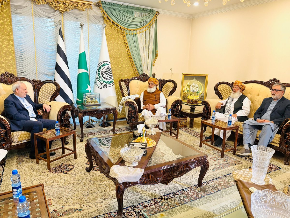 Domestic diplomacy is also active. Out of all Politican JUI-F Chief Maulana Fazal ur Rehman had back to back meetings with US officials and Iranian Ambassador. #Pakistan