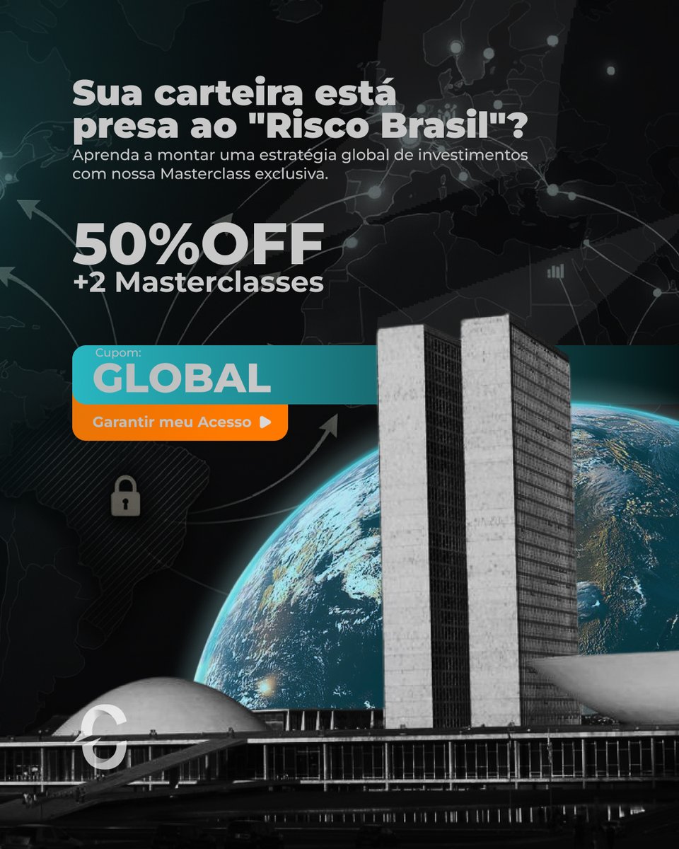 Manter 100% do seu patrimônio exposto apenas à economia brasileira é um risco desnecessário.

O "Risco Brasil", com sua instabilidade política e fiscal, pode corroer seu poder de compra se você não tiver uma proteção em moeda forte. 🇧🇷

Chegou a hora de você aprender a investir