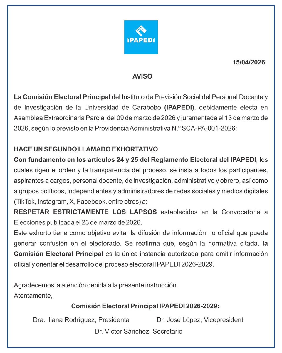 Universidad de Carabobo tweet media