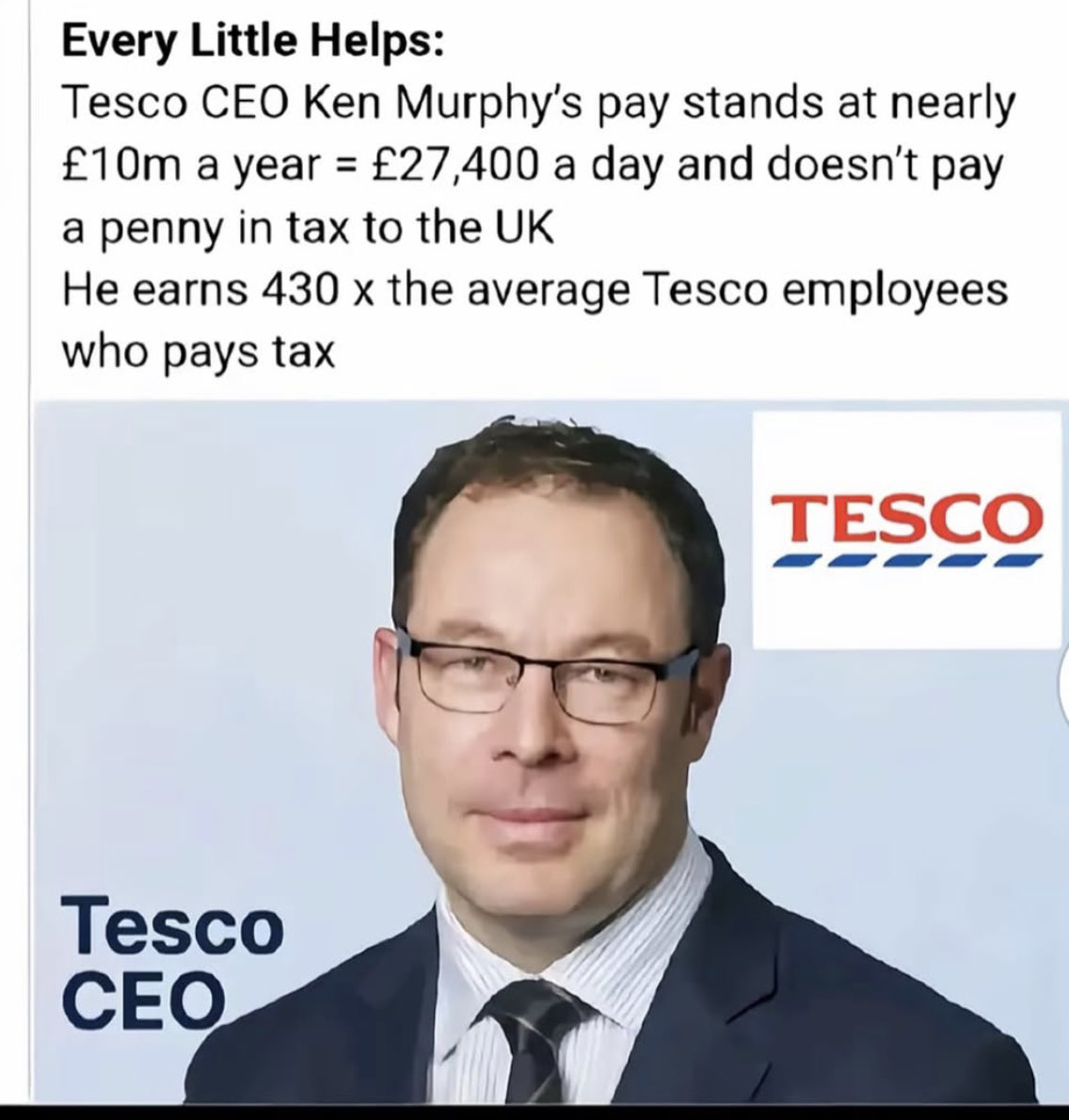 charliesbites's tweet photo. This. This is why the potholes aren’t getting filled, there are beds in hospital corridors and state schools are not being properly funded. Tax Avoidance! #BoycottTesco #BoycottAmazon #BoycottStarbucks https://t.co/iyEqEbyhiF