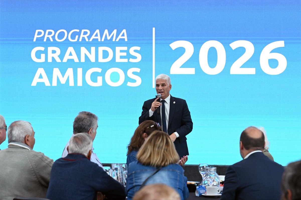 Junto a todos los Centros de Jubilados de las diferentes Localidades de la Provincia, lanzamos hoy el PROGRAMA GRANDES AMIGOS para el año 2026 ! Muy bien !!!