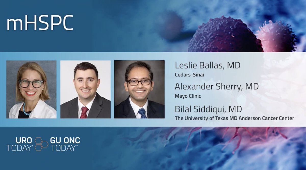 urotoday's tweet image. Phase 2 #EXTEND trial of metastasis-directed therapy with continuous hormone therapy. @AlexSherryMD @MayoRadOnc &amp;amp; Bilal Siddiqui, MD @MDAndersonNews joins @l_ballas @CedarsSinai to discuss the phase 2 EXTEND trial, which shows that adding MDT to continuous androgen deprivation