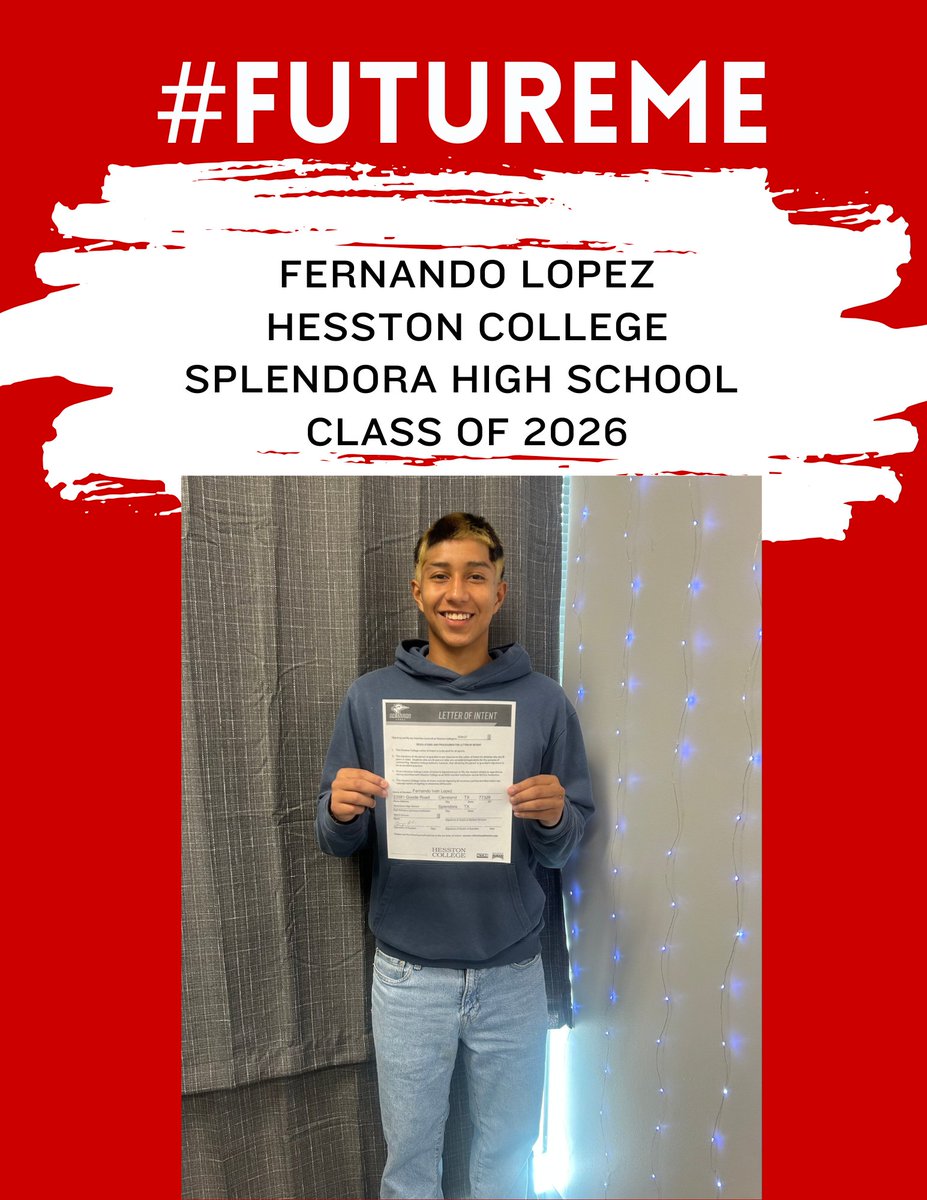SplendoraHigh's tweet image. Congratulations to Fernando Lopez on his acceptance to Hesston College!  Well done!

Seniors, share your big news using #FUTUREME and submit your updates here: trst.in/ALI1rY