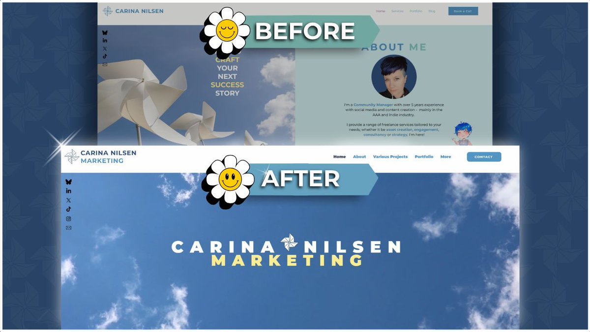 misscnilsen's tweet image. 15th of May I celebrate 2 years of freelancing! 👏🏻

I’m launching the final version of my website! I am so grateful for every client that's been with me on the journey so far. 🌻

I'll have a refreshed portfolio and offerings. Here’s to the next chapter! #Freelance | #Community