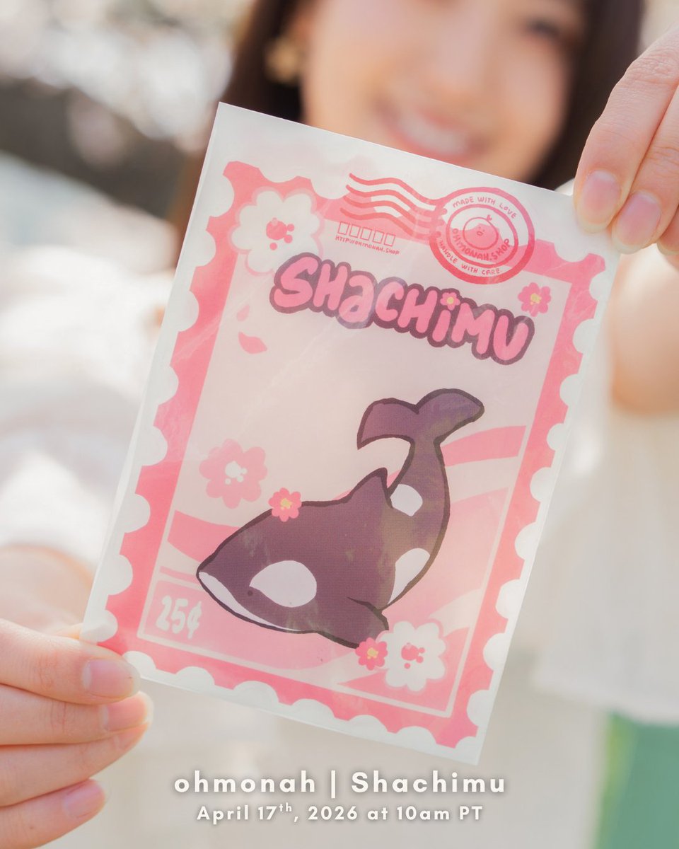 ohmonah's tweet photo. All orders will be shipped with a Special Shachimu stamp along with an exclusive art card! If you're lucky, you'll fish out a signed one when your order arrives! 🐋🌸

*while supplies last
ohmonah | Shachimu https://t.co/RrklNA2oNL