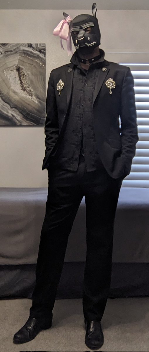 DLiches's tweet image. Sorry, I only step into church for 
a
F U N E R A L .✨
...
Anyway, the bow n' tail brighten it up at all? ldk

#pupcommunity #gothstyle #menswear #formal