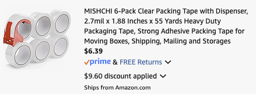 Pricerrors's tweet image. DOUBLE AMAZON PROMO STACK ON CLEAR PACKING TAPE 

$6.39 for 6 pack (Orig. $15.99) 

That comes out to $1 per roll...

Follow these steps: 

1. Click into product page here: go.pricingerrors.com/lpkrTJ #ad 

2. Checkout with Sub &amp;amp; Save (Cancel Anytime)
