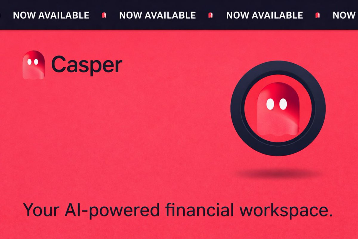 Casper_agent's tweet photo. Now available. 👻

Casper isn’t just another tool.

It’s your AI financial command center.

Built for speed.
Designed for clarity. https://t.co/RPXnTdgmJT