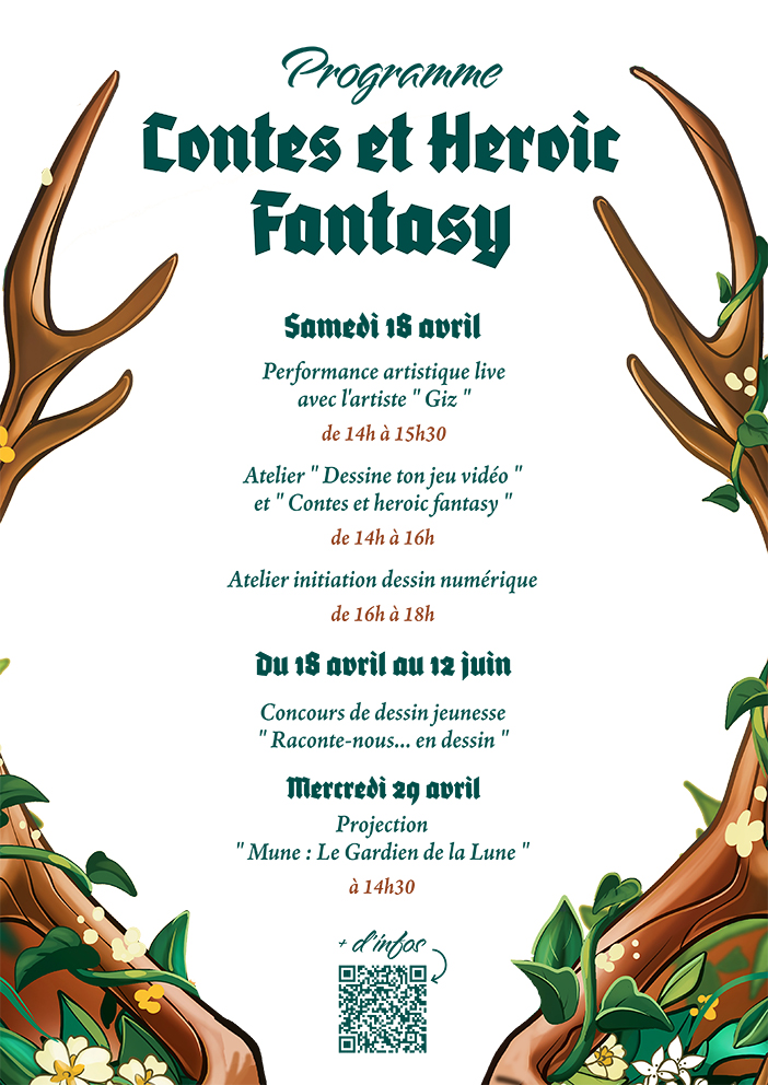 MoGiz10's tweet photo. J'expose au C2i de @Ville_DLB  pour l'exposition Contes et Heroic Fantasy, et non contente de plaquer mes gribouilles sur leur mur je vais aussi faire une démo publique, ce samedi à 14h et même que j'ai pas  peur du tout ^^;  Faites moi signe si vous pouvez passer samedi ! https://t.co/XM68wERhAd