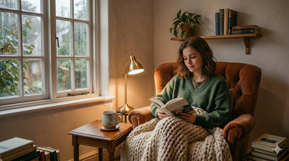 SarahthePoetess's tweet image. No drama for her
She seeks the simple life now
Quiet and peaceful
Just coffee, a trusted book
And the rhythm of the rain

📸 Gemini AI
@FoxProse
#FoxProse 
#poetrycommunity 
#MindfulLiving