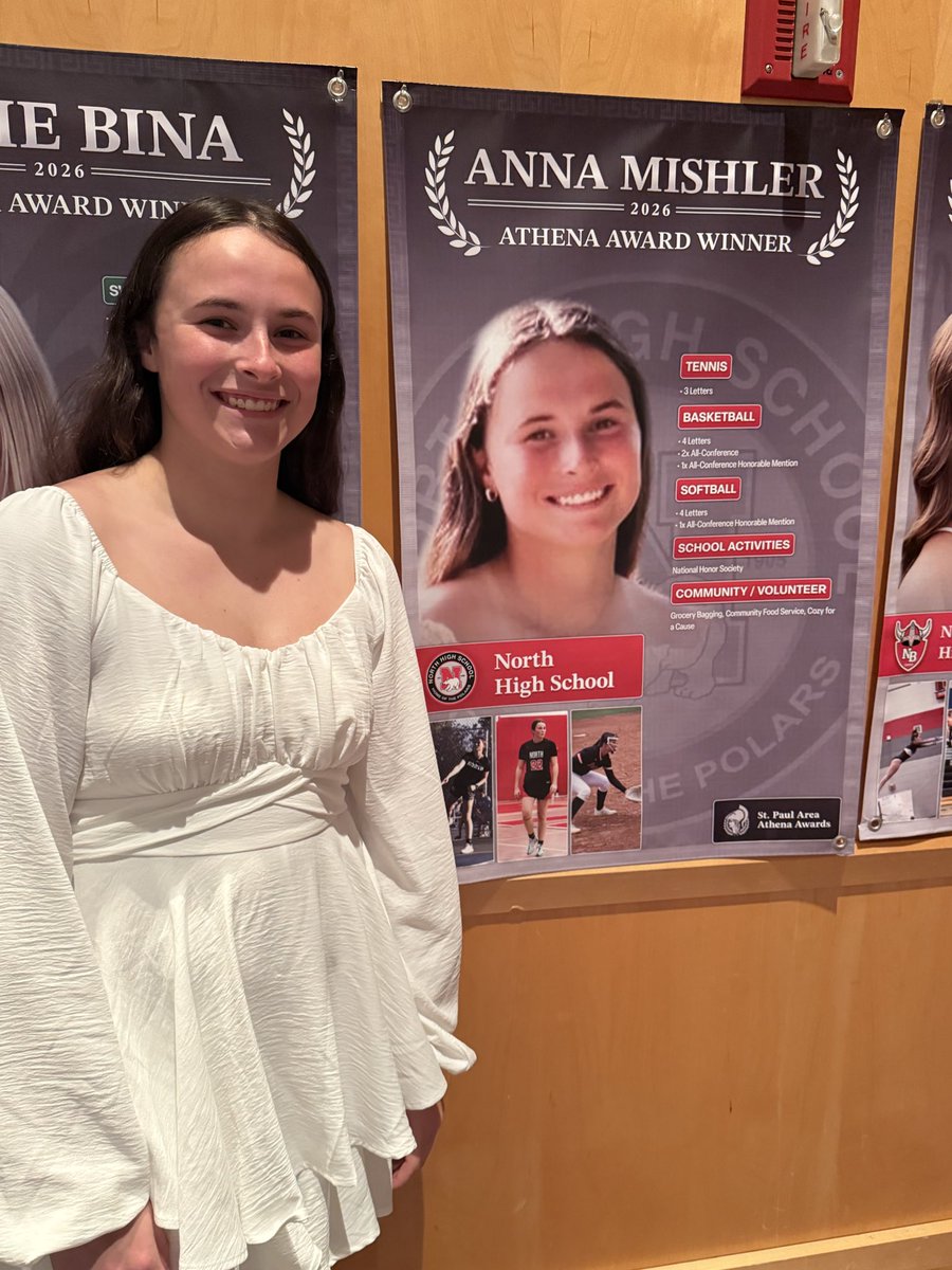 NorthActivities's tweet photo. Congratulations to our 2026 Athena Anna Mishler! Go Polars! https://t.co/cUblJHZ5NP