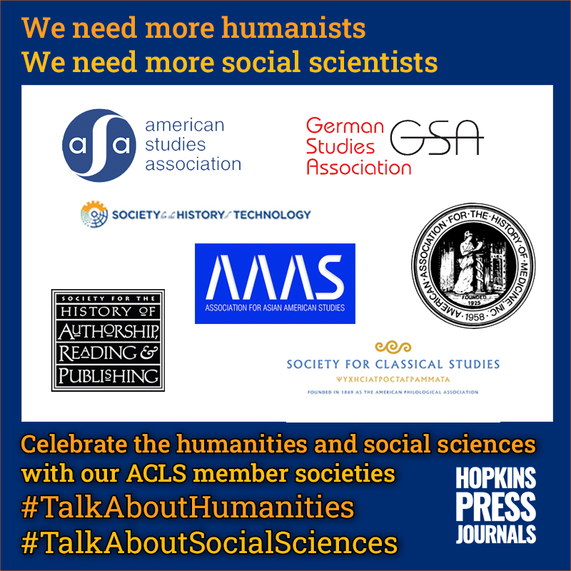 JHUPress's tweet image. Hopkins Press publishes 100+ journals and manages 20+ client societies, most focusing on #Humanities and #SocialScience scholarship

This week, we join @ACLS1919 in celebrating the work of humanists, social scientists, and interdisciplinary dialogue!

bit.ly/4tKI11Y