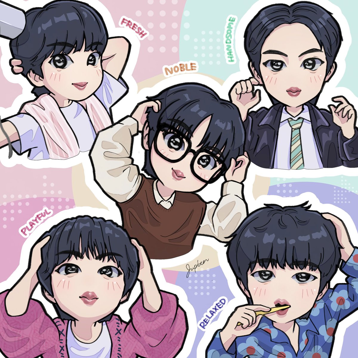 選べないよなぁ…全部いいもんな…の結果🤗
 #btsfanart  #JIN