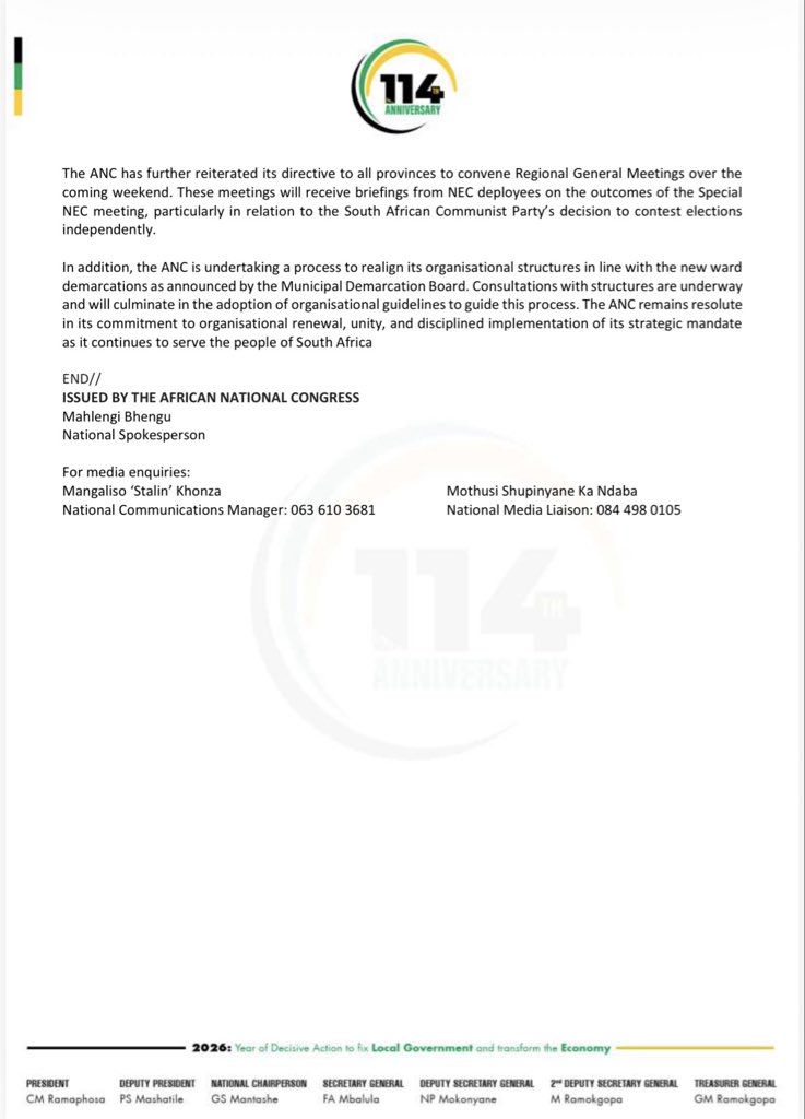 ANC SECRETARY GENERAL | Fikile Mbalula tweet media