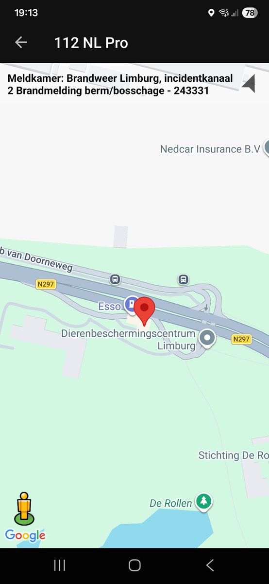 Brandmelding Berm/bosschage Inzet Brandweer