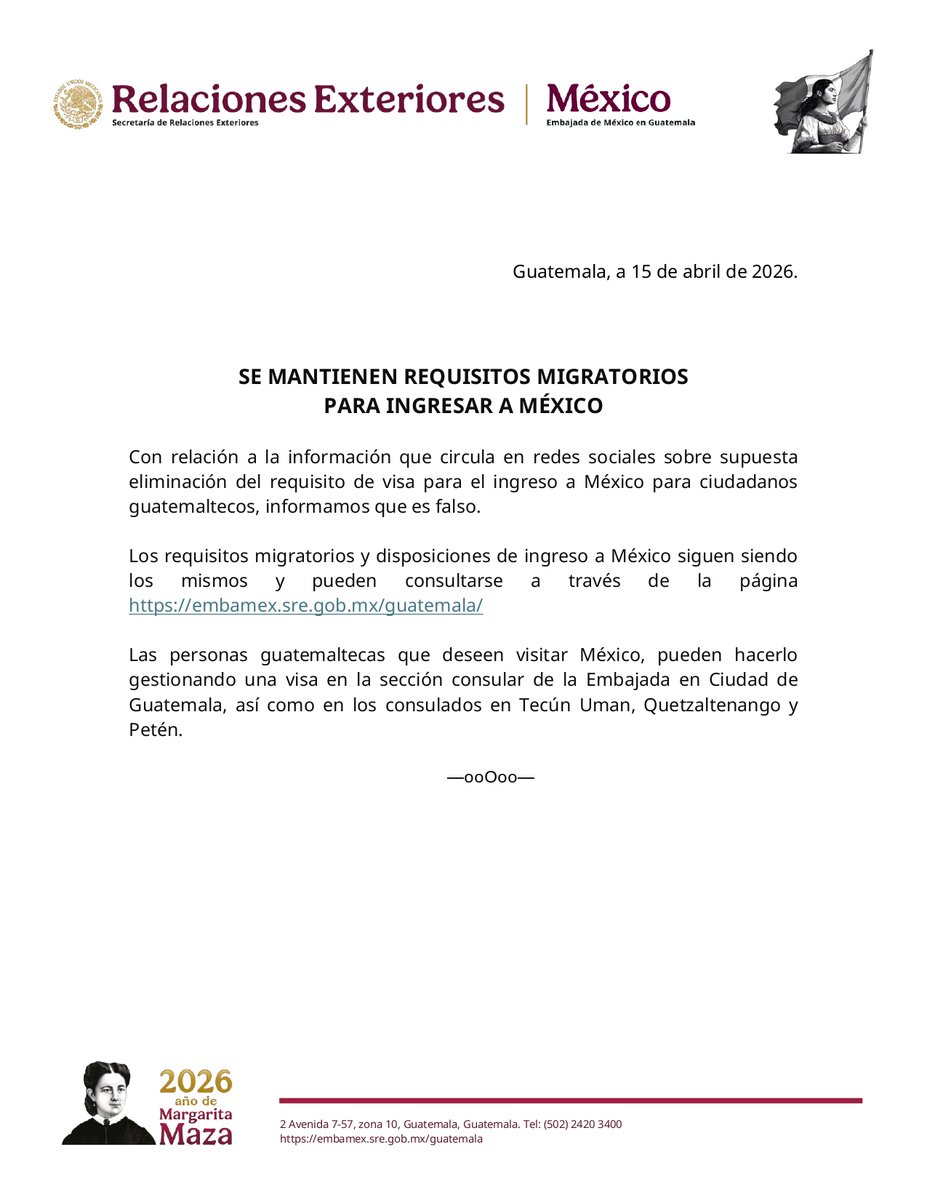 Embamex Guatemala tweet media