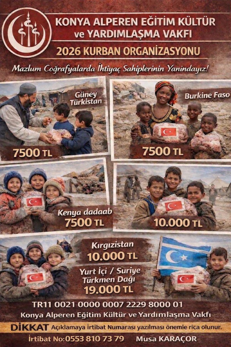 MusaKaracor's tweet photo. #KonyaAlperen
#Kurban 
#Kurban2026 https://t.co/cP6ruLdeT7