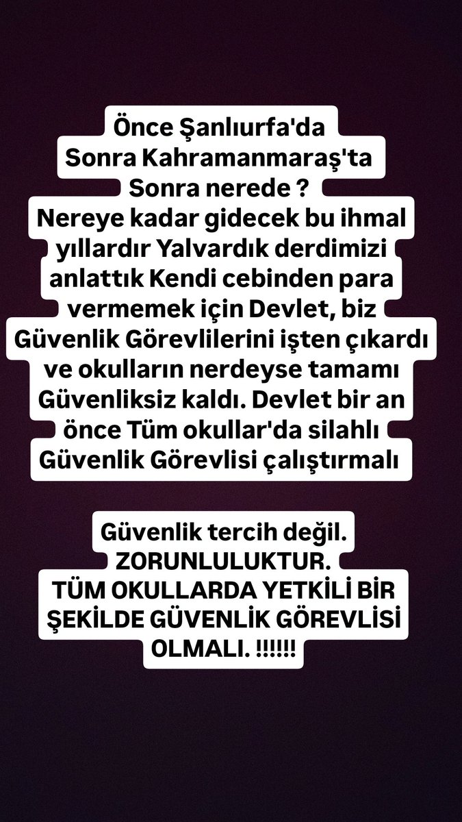 GÜVENLİK ŞART! #EgitimdeŞiddet #okuldaşiddetehayır