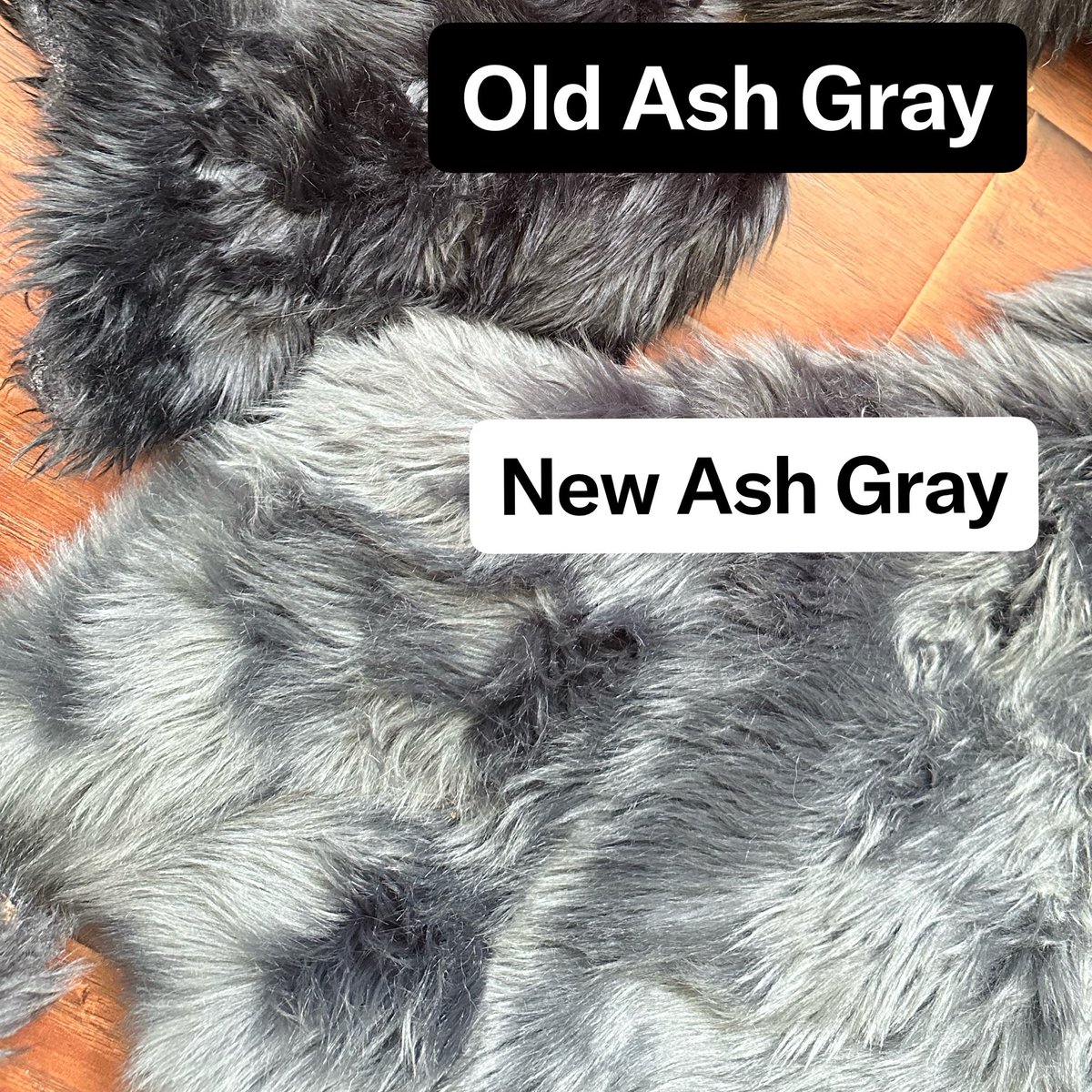 limeythecheetah's tweet photo. Has anyone noticed how different Ash Gray is from the old batch @/howlfabric ?

I’m so annoyed when I got the package, and I’m so sad continuing my work with this fur with the HUGE color difference…😢 https://t.co/mAiJkPDH7q