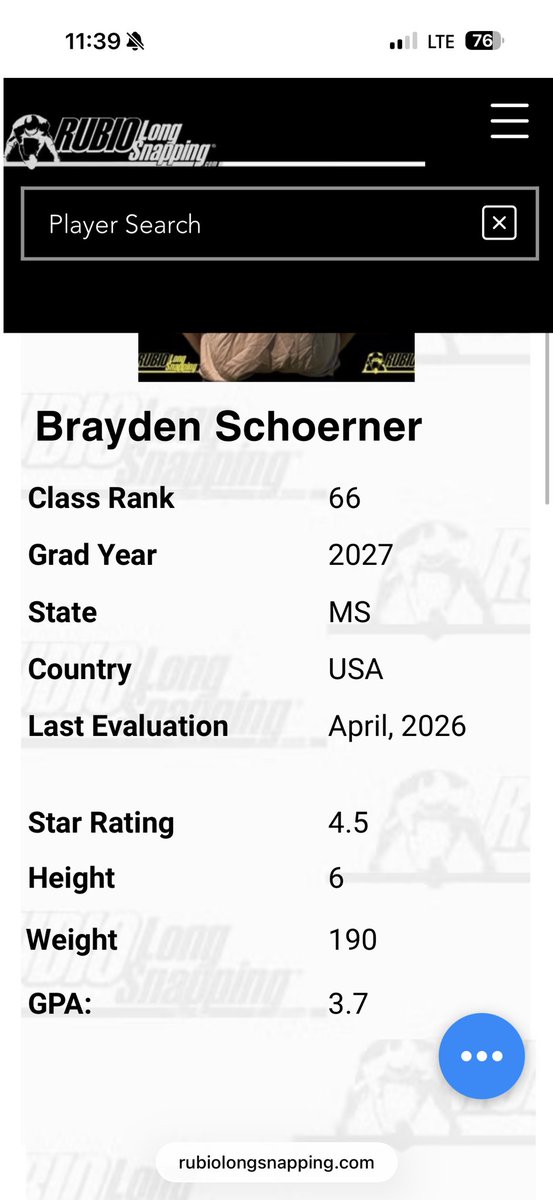 Brayden Schoerner 4.5 ⭐️ LS tweet media