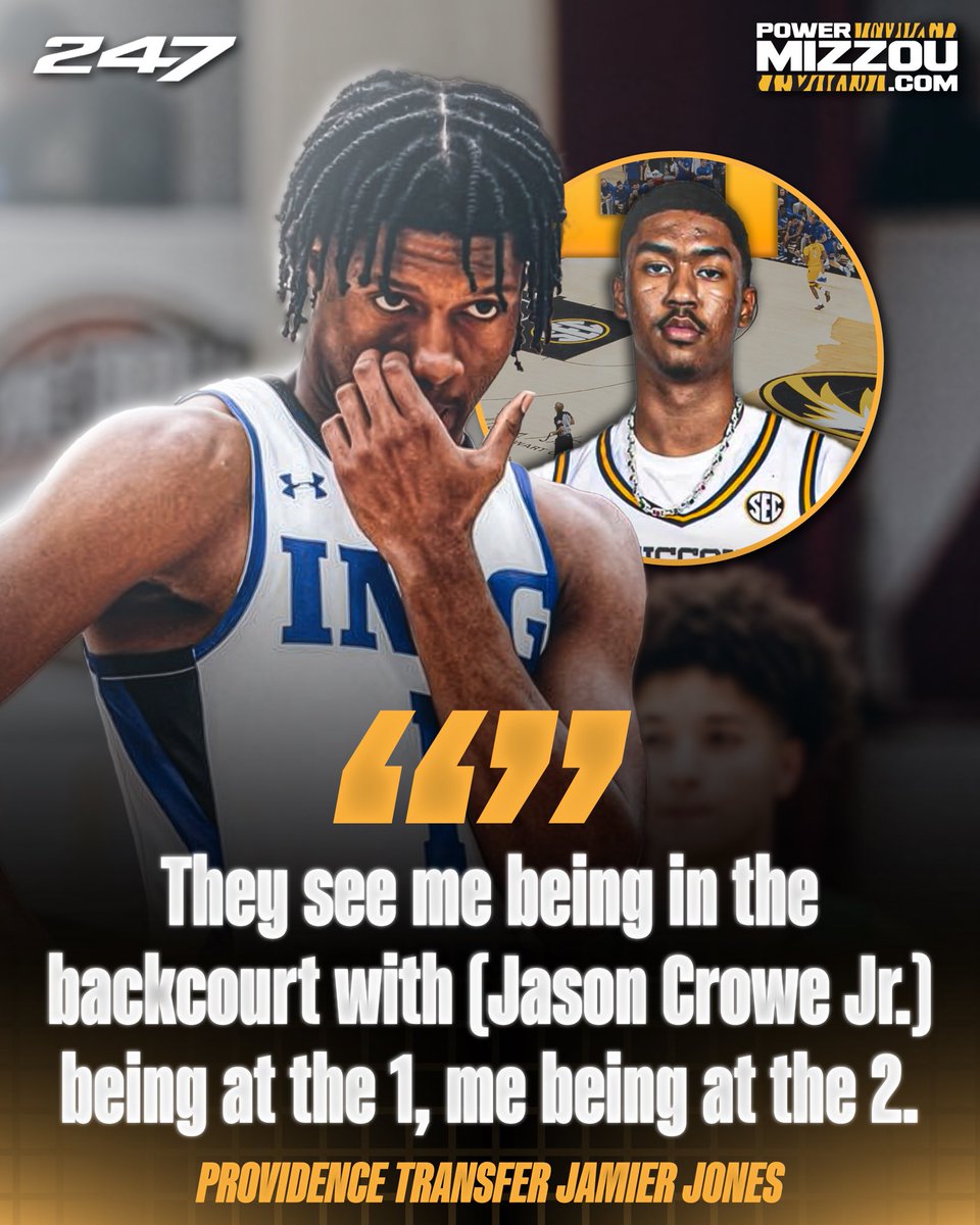 PowerMizzoucom's tweet image. 6-foot-6 forward Jamier Jones may be playing in the backcourt with Jason Crowe Jr. 👀

Read what #Mizzou is getting out of the Providence transfer at the link below ⬇️

247sports.com/college/missou…