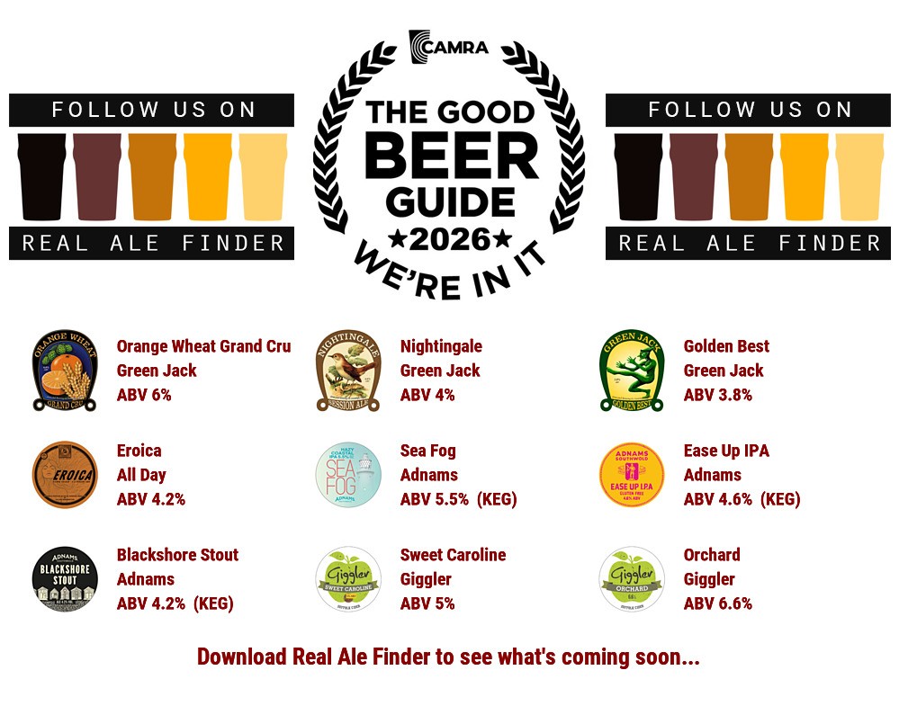 doughtagnan's tweet photo. On the bar from this evening, @moongazerale Pintail on next. I'm on the Eroica. 
Beer Board: https://t.co/DfAO8ubSPf

#goodbeerguide @CAMRA_Official @greenjackbrew @alldaybrewing  @Adnams #GigglerCider @NESuffolkCAMRA
#RealAleFinder https://t.co/zs8aZJ4z0Q