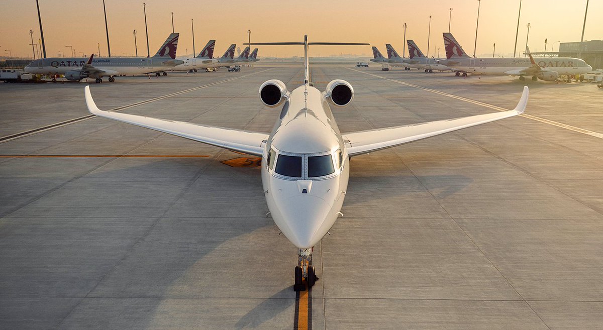 Gate7aviation's tweet image. Gulfstream a livré le 10e et dernier #G700 à Qatar Executive, finalisant ainsi une commande annoncée en octobre 2019 et portant à 25 le nombre d'appareils #Gulfstream livrés à la division charter du groupe #QatarAirways depuis le début de leur partenariat en 2015.