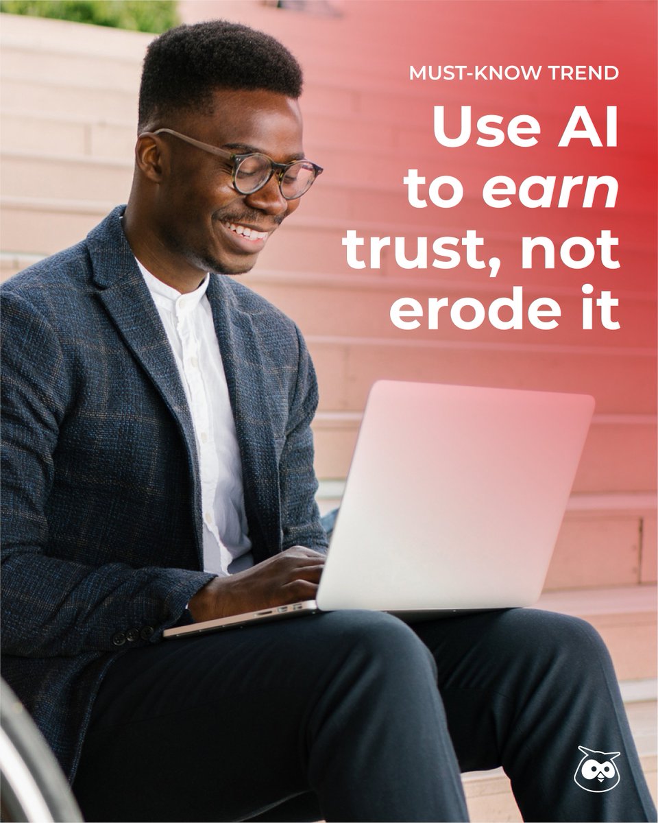 hootsuite's tweet photo. Every brand is making choices about AI right now, whether they’re intentional or not.

Audiences are responding accordingly. Some approaches build credibility. Others quietly erode it.

See how that line is forming — and what to do about it — in Hootsuite Social Media Trends 2026: https://t.co/hxBhZkn6Fl\