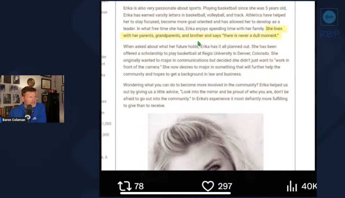 Wait so can anyone tell me who <a href="/MrsErikaKirk/">Erika Kirk</a> brother is and why this is the first time I've ever heard of her having a brother?

<a href="/baroncoleman/">Baron Coleman</a> did I miss something?

I thought she had a sister?