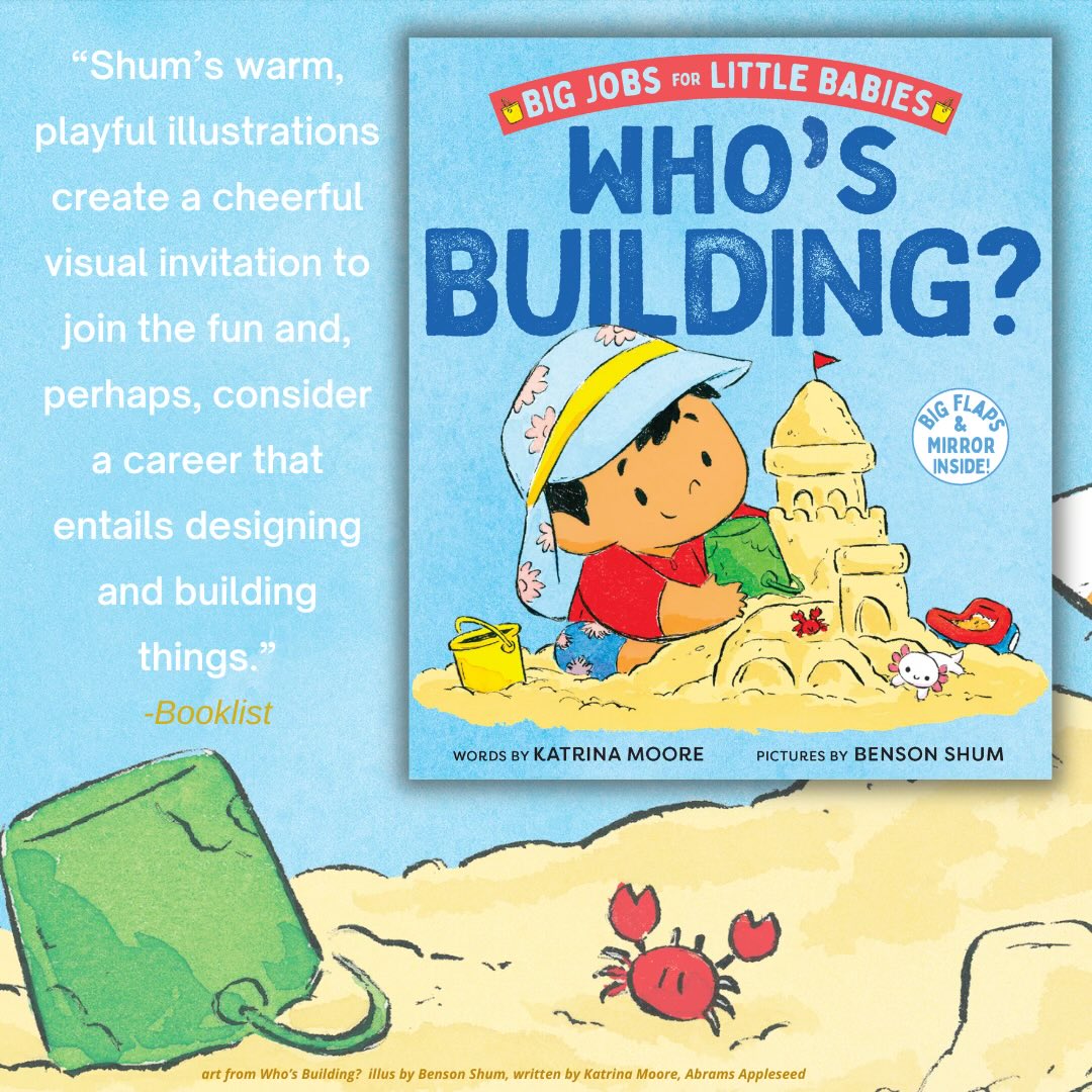 kmoorebooks's tweet image. love to see this wonderful review of our #boardbook Big Jobs For Little Babies: WHO'S BUILDING? @bshum79 @abramskids from Booklist! @ALA_Booklist 💗🎉
booklistonline.com/products/98209…