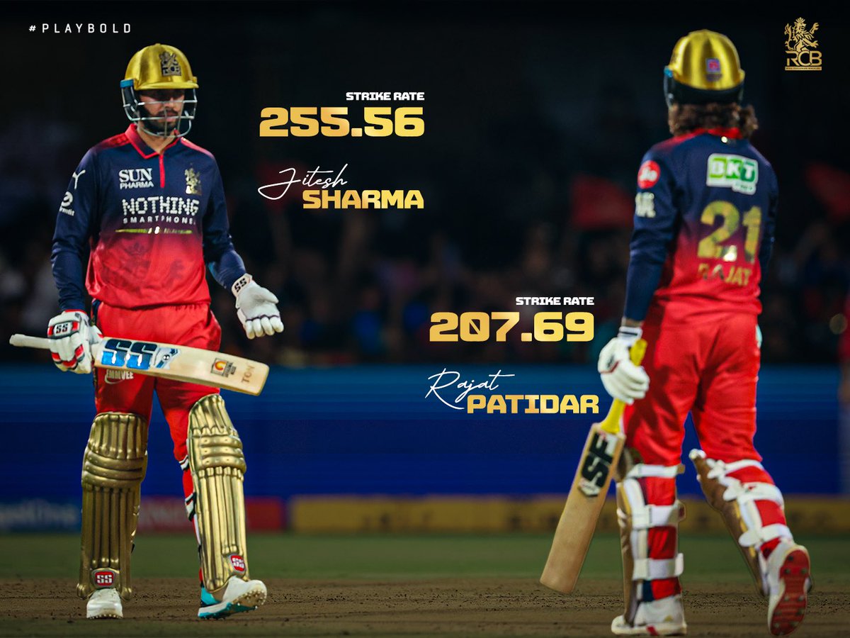 Two members of "𝘚𝘵𝘳𝘪𝘬𝘪𝘯𝘨 𝘢𝘵 𝘰𝘷𝘦𝘳 2️⃣0️⃣0️⃣ 𝘤𝘭𝘶𝘣" tonight! 🤌❤️‍🔥

#PlayBold #ನಮ್ಮRCB #IPL2026 #RCBvLSG