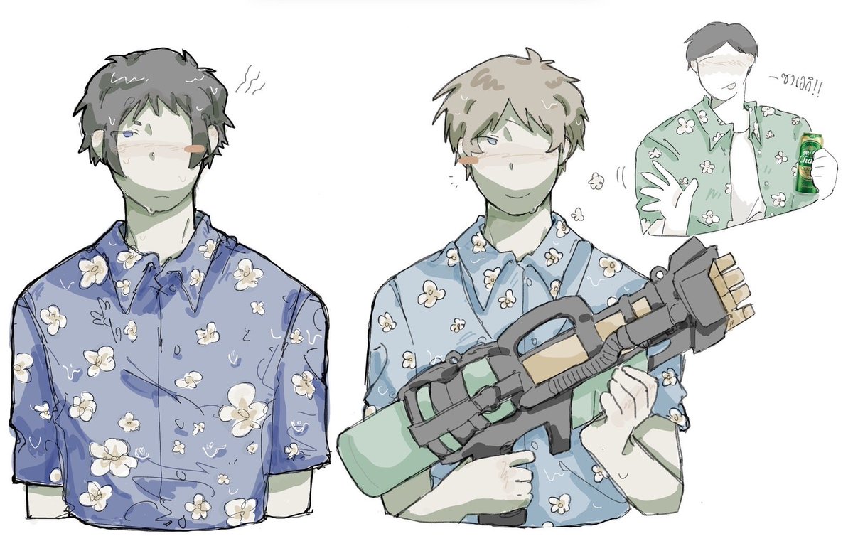 Lostlymember's tweet image. ็Happy a tiny bit late 2026 Songkran day everyone!!!

#獄都事变 #gokutojihen #underworldcapitalincident #FILAMENT