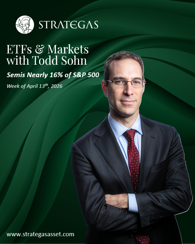 strategasasset's tweet photo. Market structure -

Semis now make up nearly 16% of the S&amp;P 500—a major shift in market leadership.

In this week’s ETF &amp; Markets video, @todd_sohn runs through charts on changing exposures and ETF flows.

Click to watch: https://t.co/V6MjbP5lhg https://t.co/IkUrOPG58f