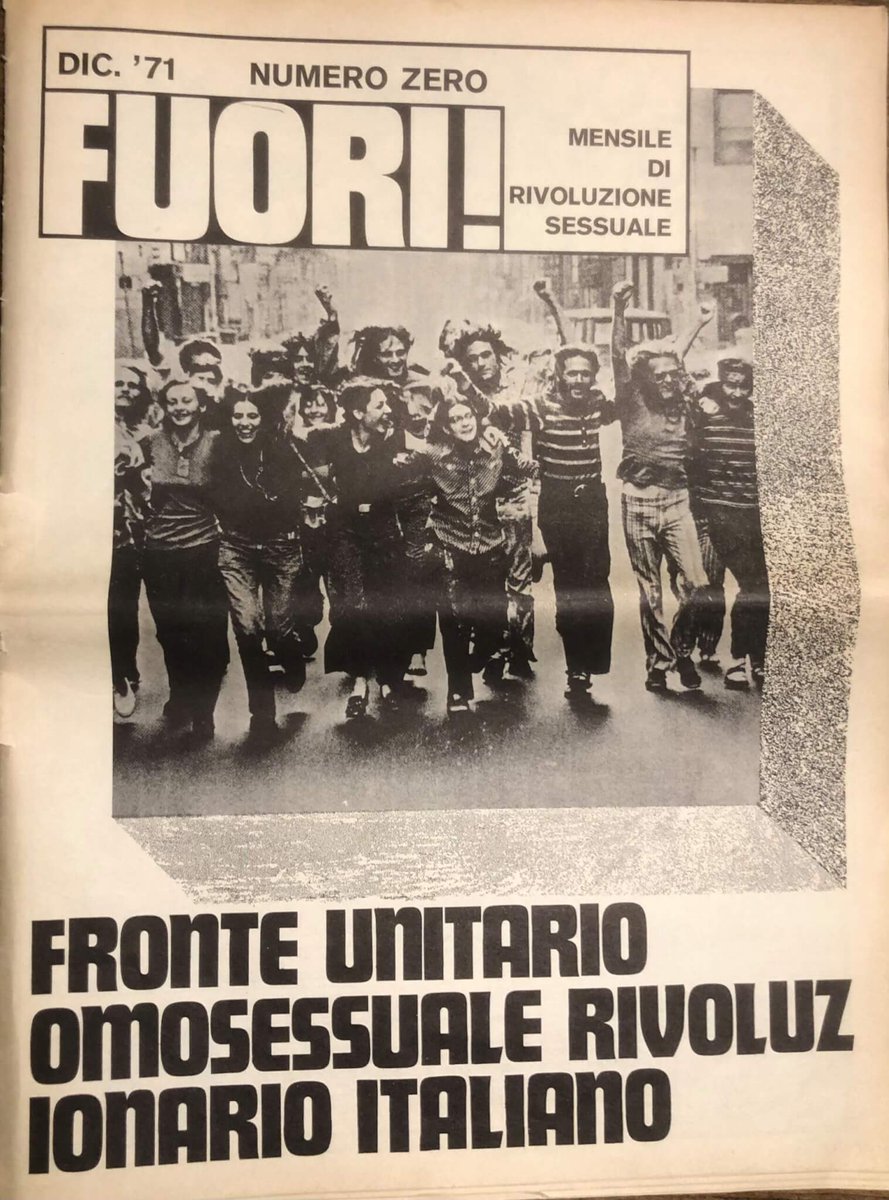 radio__zek's tweet image. Cinquantacinque anni fa oggi, il #15aprile 1971, un articolo pubblicato sul quotidiano “La Stampa” è l’episodio che segna la nascita del movimento #LGBT italiano.