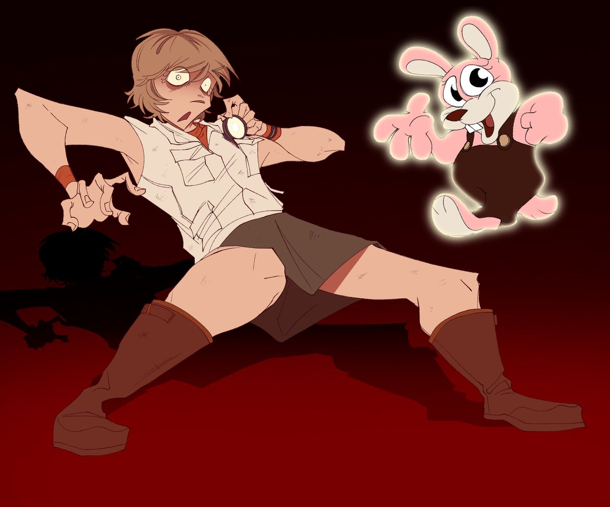 bonfilmsyt's tweet image. heather and her magical bunny friend from the otherworld 
#silenthill #silenthill3