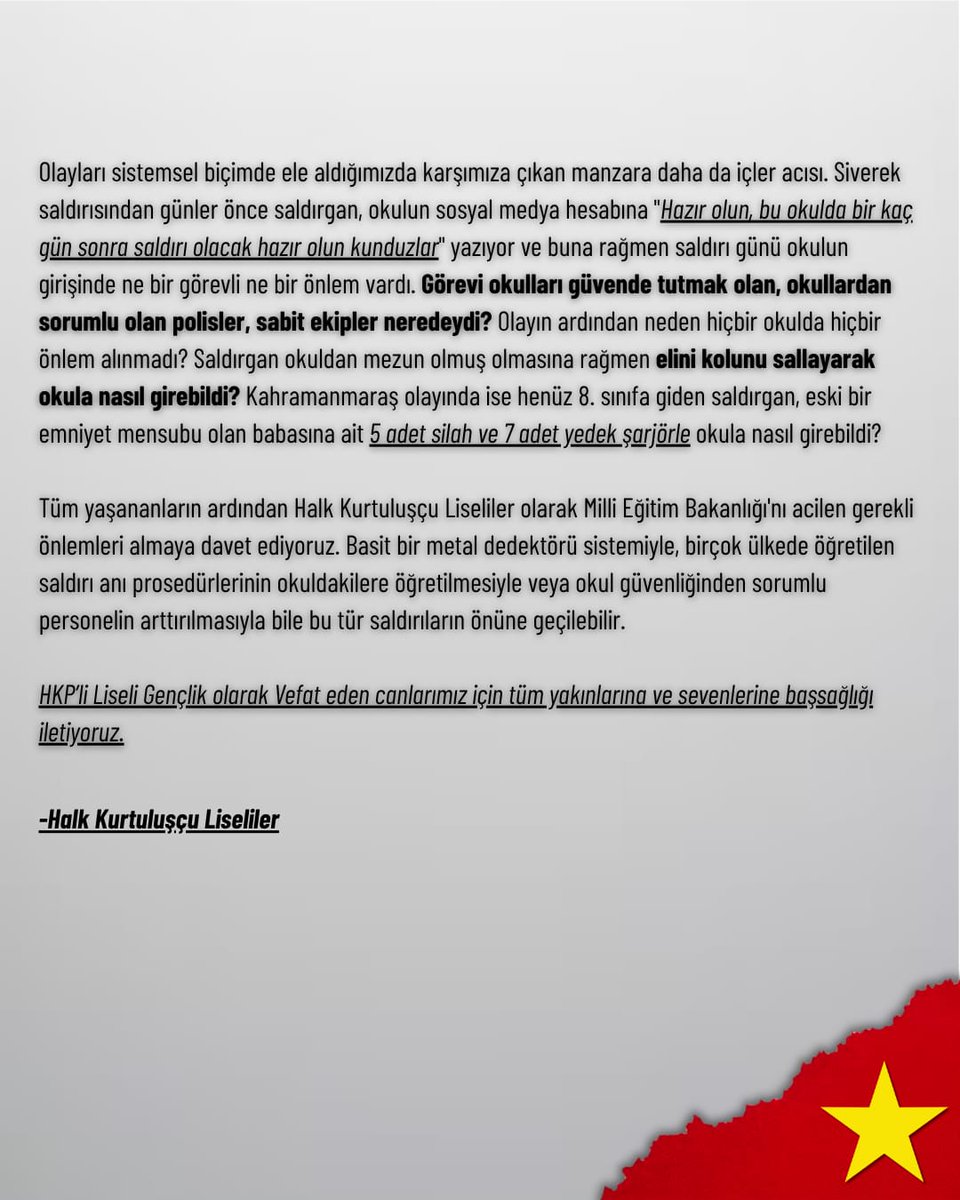 Bilim Yuvaları Kan Yuvası Oldu!

Okullarda Şiddete ve Sistemsel Çürümeye Karşı Örgütlü Mücadeleye!