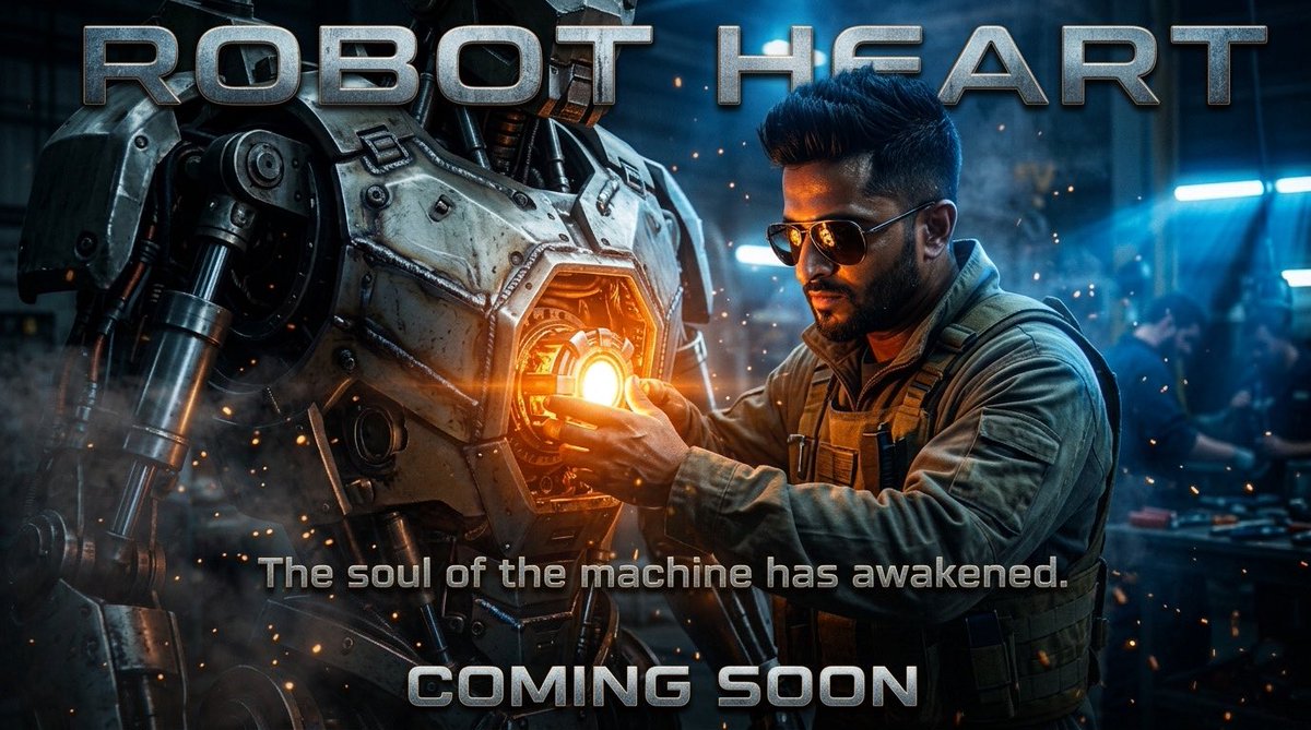 ShafrazzAiC's tweet image. Title: ROBOT HEART V2 - ANTHEM OF SHAFRAZZ AI CREATOR 

This is not just a machine… this is the birth of a soul. 

The heart is ready… the sound is coming soon 🧩🎨🎬🎵🦾✨💫🔥📌

#ComingSoon #RobotHeart #NextLevel #Goosebumps #StayTuned #ShafrazzAiCreator #ShafrazzAiMusixx