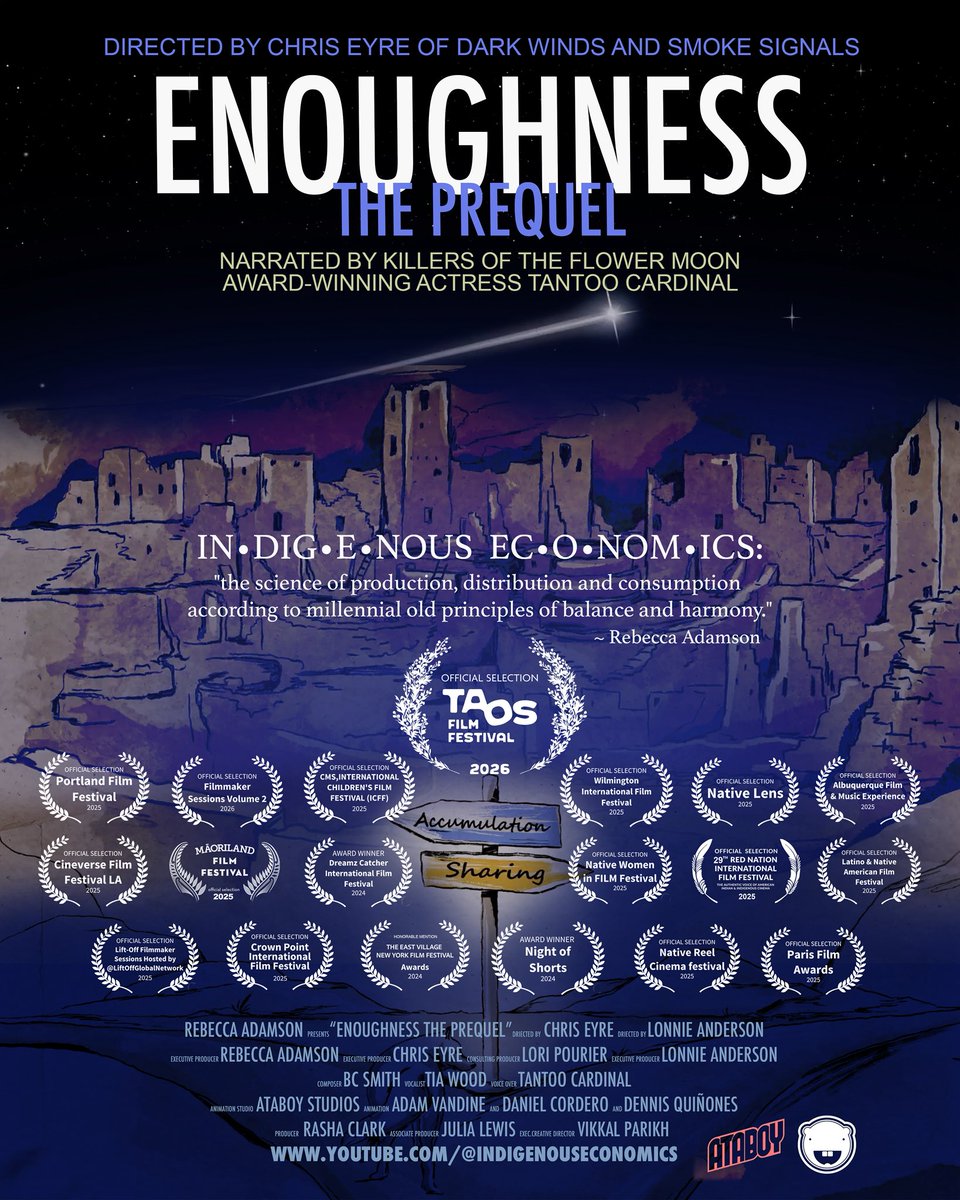 IndigenousEcono's tweet photo. Come see our film ENOUGHNESS Taos Film Festival! Thu, Apr 23rd, 6:00 PM @ Harwood Museum of Art 238 Ledoux St
Taos, NM 87571
https://t.co/FEClJqHodi

Taos Center for the Arts #enoughnesstheprequel #taosfilmfestival @HarwoodMuseumofArt #harwoodmuseumofart https://t.co/2XZ35AwOrI