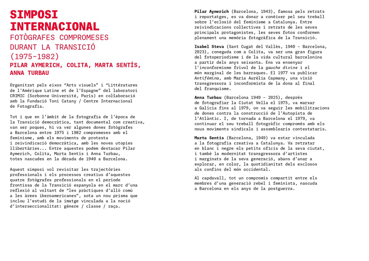 Cati_Mir's tweet photo. ✨ Avui, 1 any com a investigadora postdoc del LiCETC, al @FilCatLinGenUIB.

📷 I demà i divendres, Simposi Internacional de fotògrafes compromeses. Hi parlarem de M. A. Capmany i Antifémina.

Recerca finançada pel @goib i #ibFSEPLUSeu. Programa Margalida Comas a @UIBuniversitat https://t.co/AC4gYxjd70