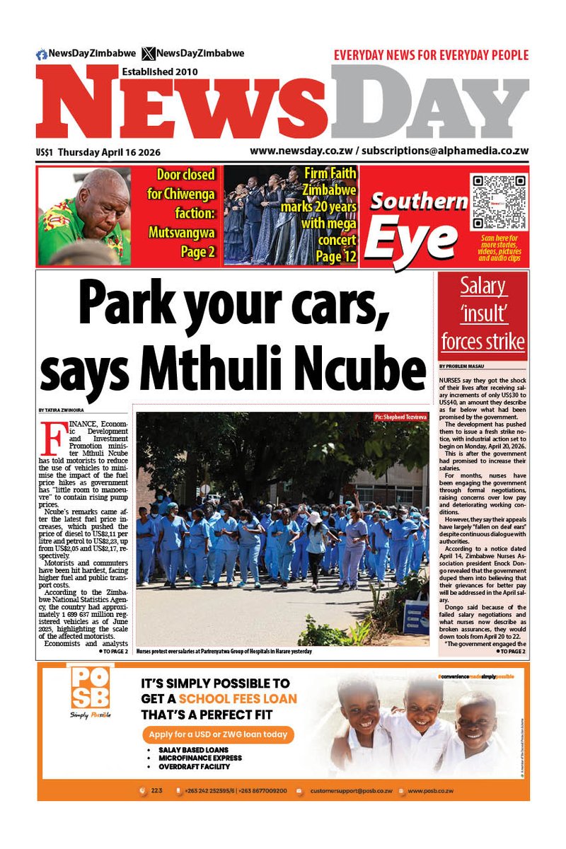 NewsDay Zimbabwe tweet media