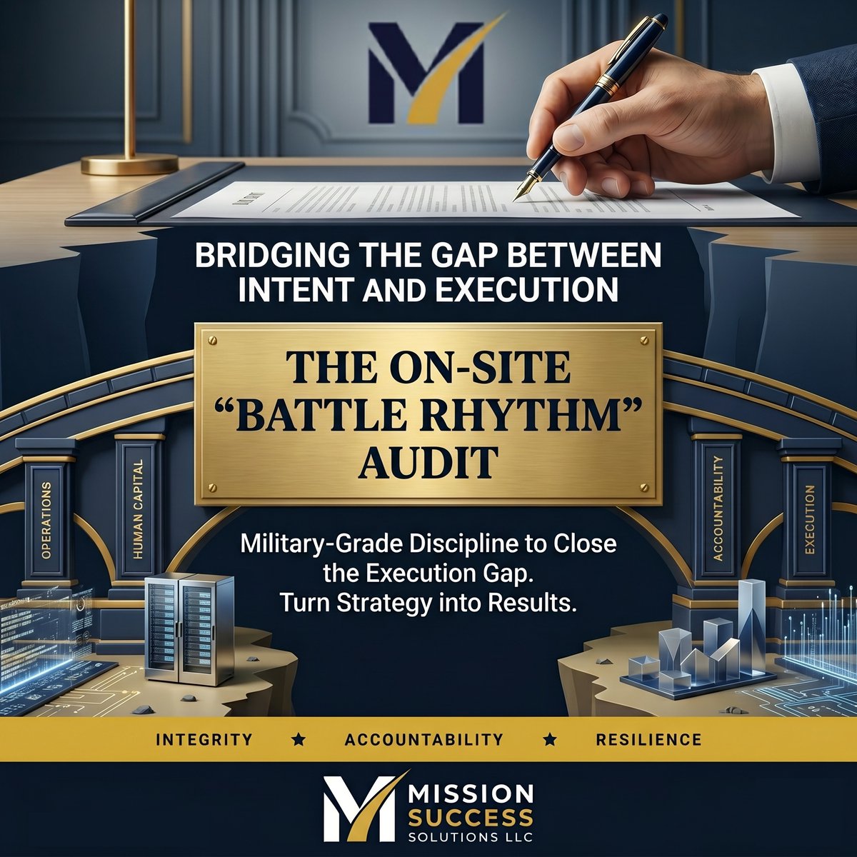 MSS_HQ_TX's tweet photo. Close the execution gap with Mission Success Solutions LLC. Our on-site Battle Rhythm Audit strengthens leadership accountability, optimizes talent, and turns strategy into action.
#MissionSuccessSolutionsLLC #ExecutionGap #BattleRhythm #Leadership https://t.co/HdgtcEPpos