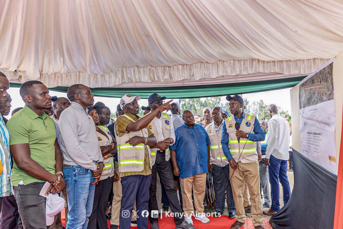 1/5: His Excellency President Dr. William Ruto today officially broke ground for the upgrade of Suneka Airstrip in Kisii County, marking a major milestone in strengthening regional air connectivity and unlocking economic potential in the Gusii region.