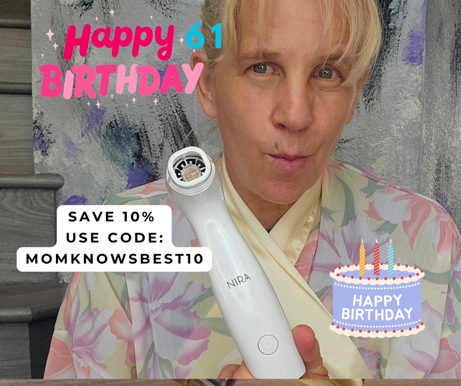 momknowsbest15's tweet image. I may have another candle on my birthday cake, but thanks to NIRA, I dont have another wrinkle on my face. Save 10% with code MOMKNOWSBEST10
~ glnk.io/kovx7/momknows…
#Nira #nirafaciallaser #SkincareEssentials #beautyover60 #faciallasertreatment #Thisis61